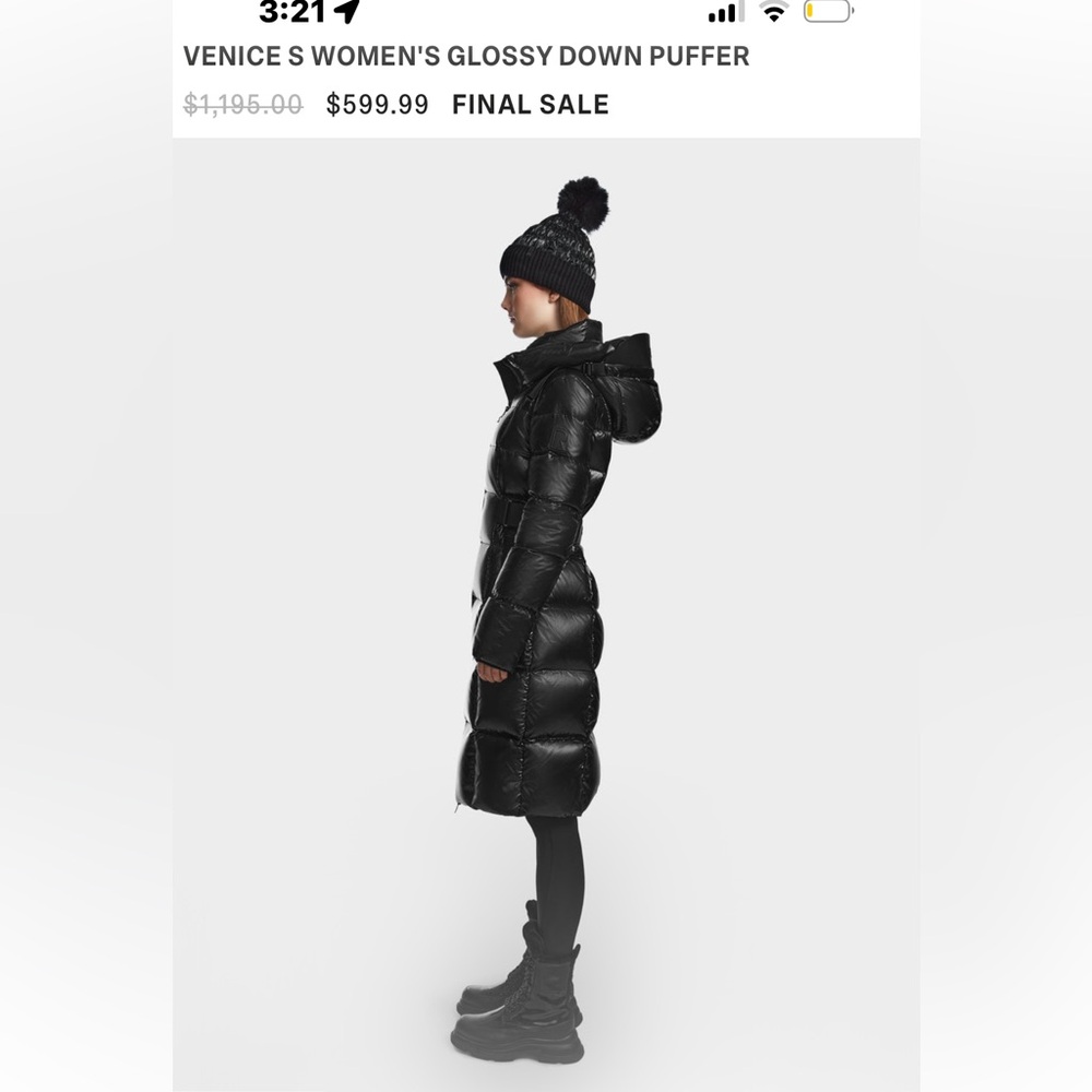RUDSAK Glossy Black Puffer Coat